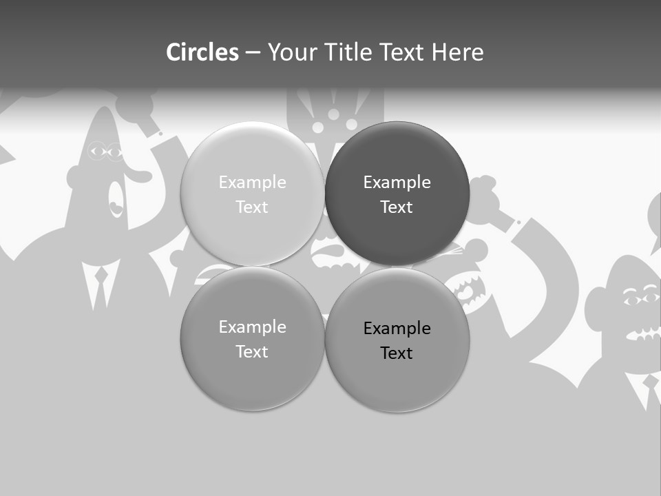 Group Fight Fingers PowerPoint Template