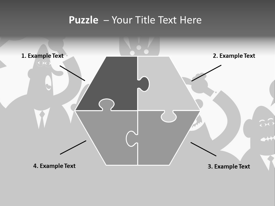 Group Fight Fingers PowerPoint Template