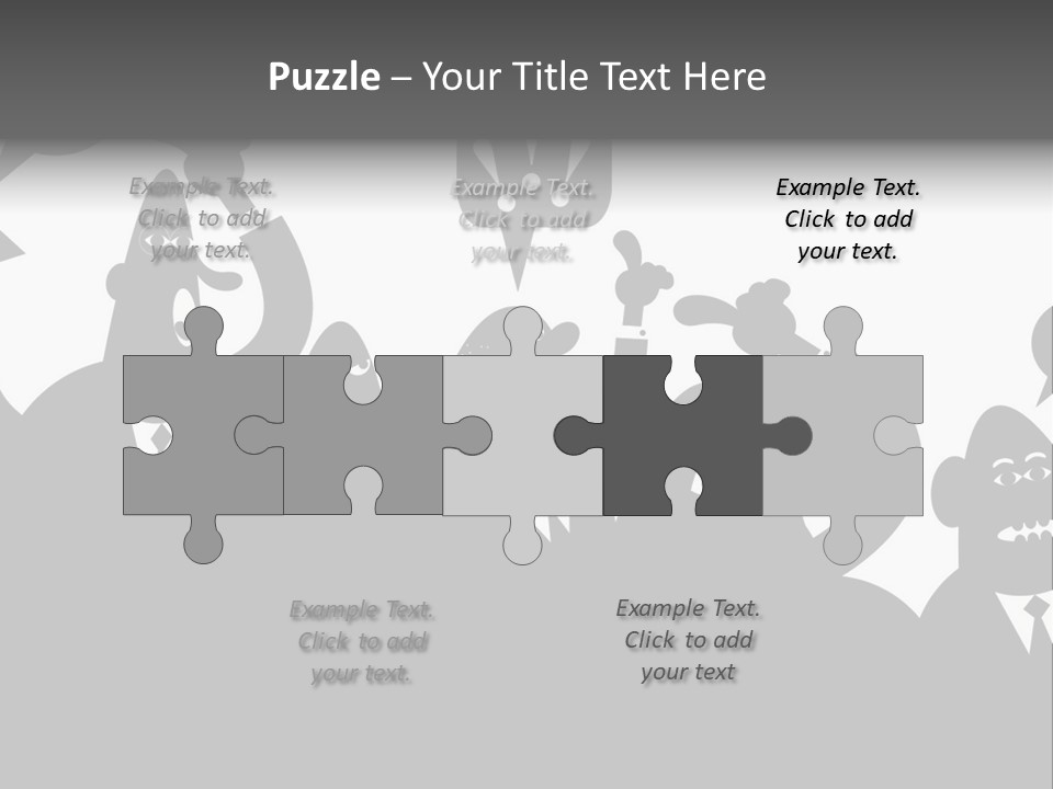 Group Fight Fingers PowerPoint Template