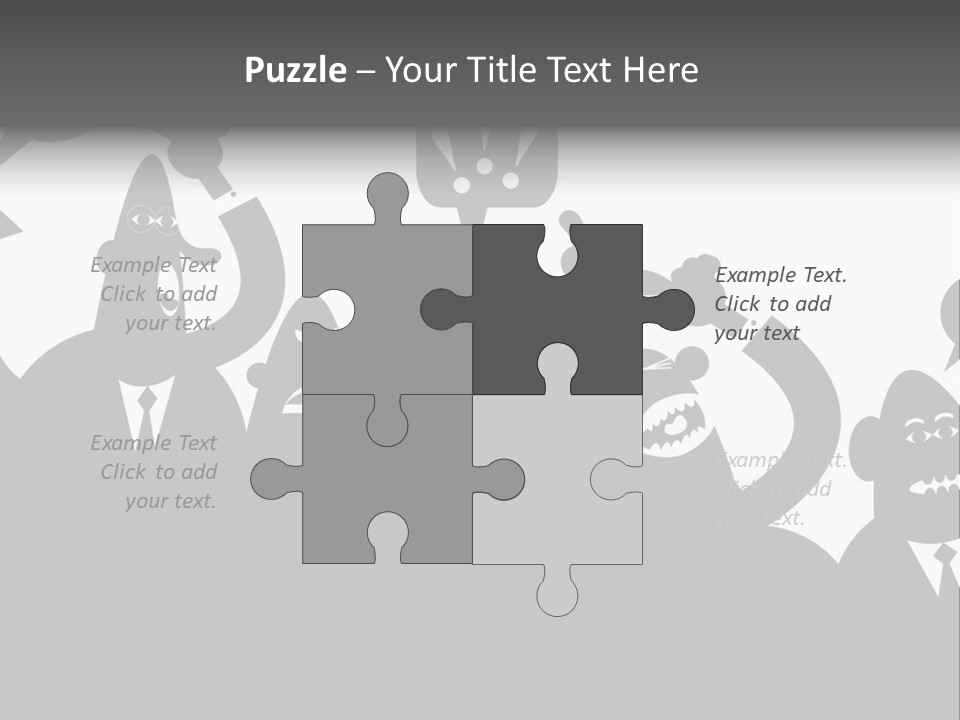 Group Fight Fingers PowerPoint Template