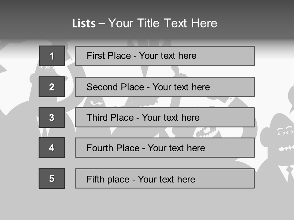 Group Fight Fingers PowerPoint Template