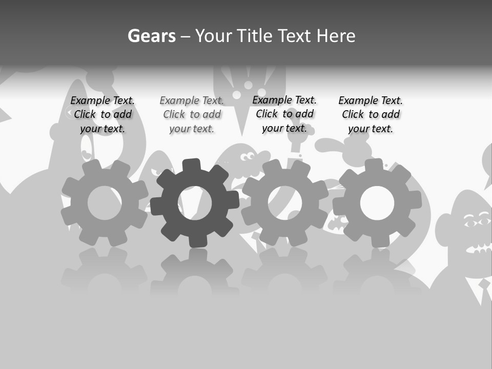 Group Fight Fingers PowerPoint Template