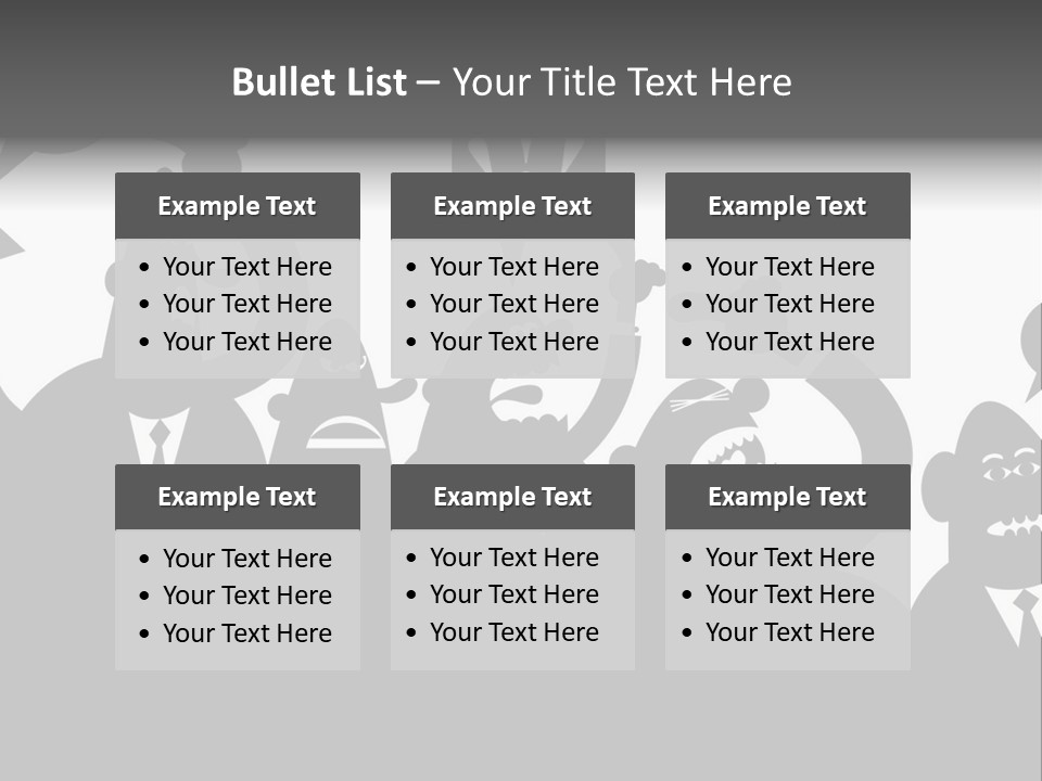 Group Fight Fingers PowerPoint Template
