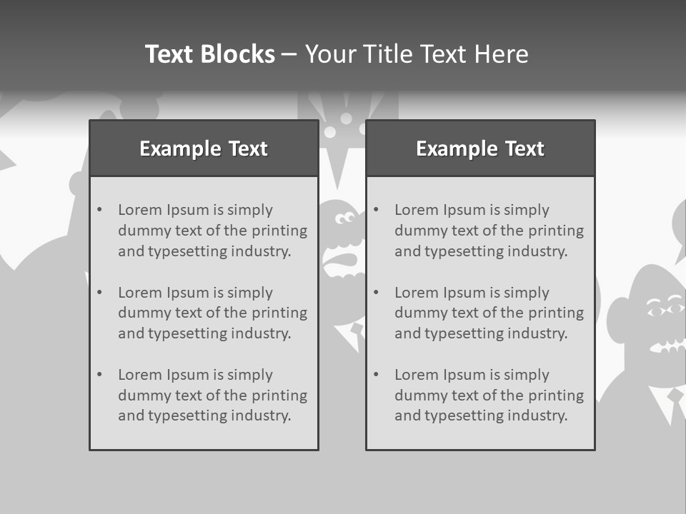 Group Fight Fingers PowerPoint Template