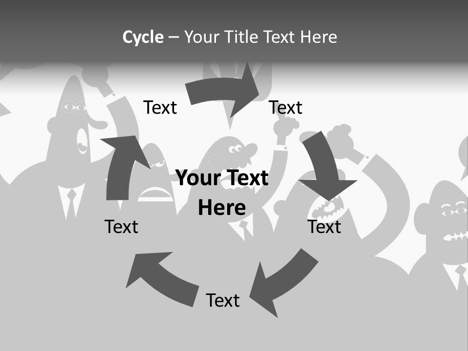 Group Fight Fingers PowerPoint Template