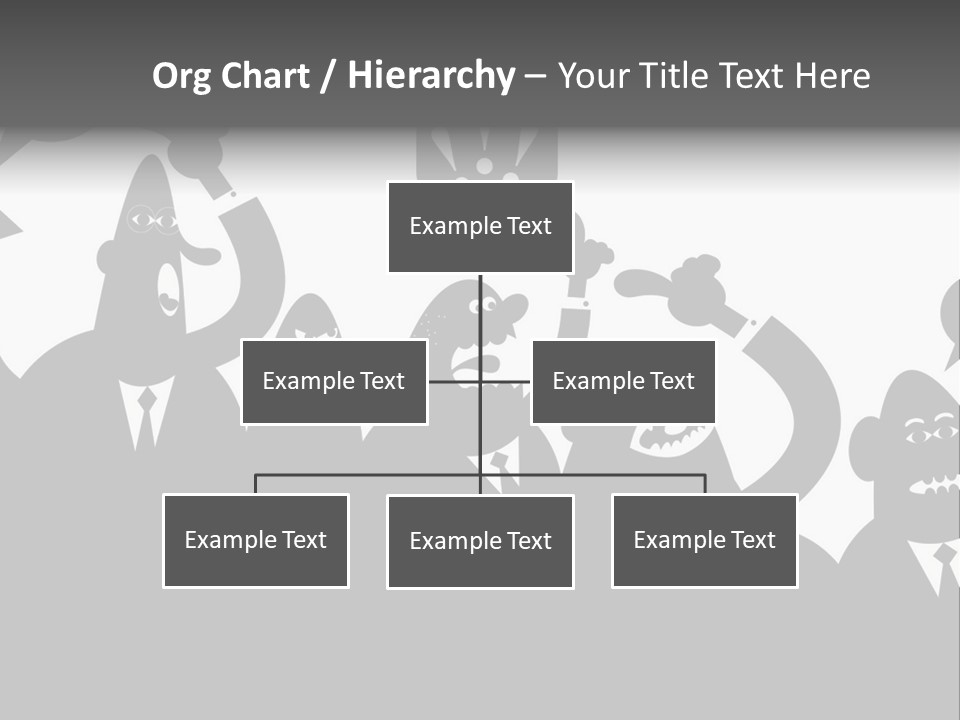 Group Fight Fingers PowerPoint Template