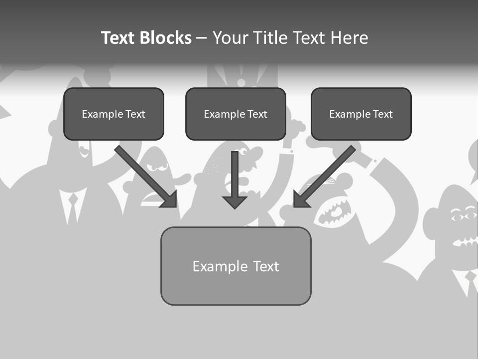Group Fight Fingers PowerPoint Template