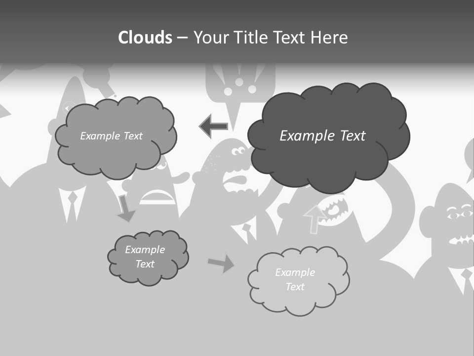 Group Fight Fingers PowerPoint Template