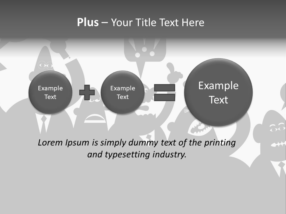 Group Fight Fingers PowerPoint Template