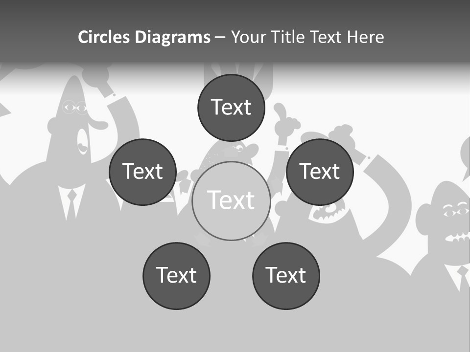 Group Fight Fingers PowerPoint Template