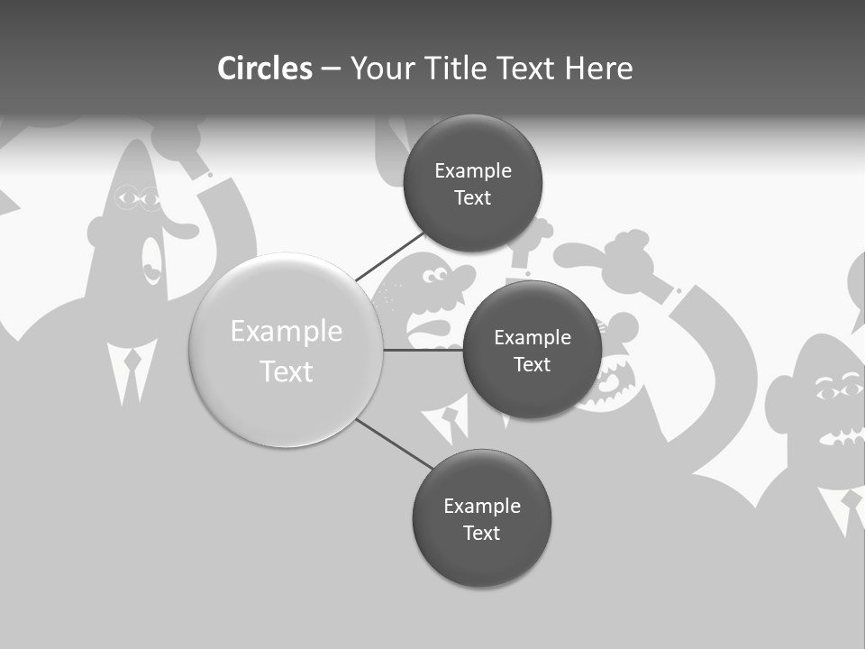 Group Fight Fingers PowerPoint Template