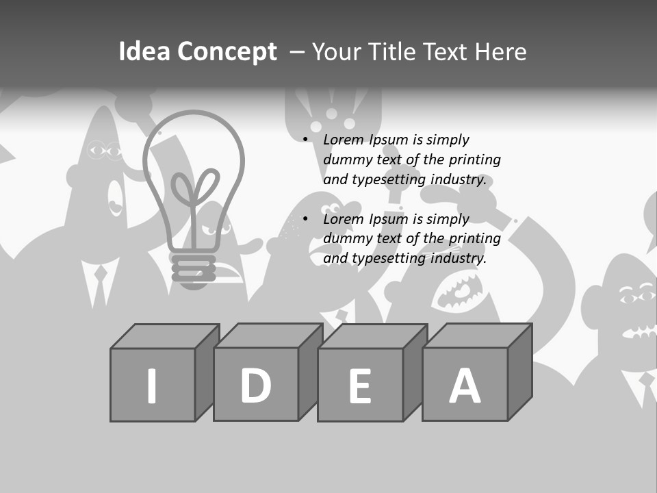 Group Fight Fingers PowerPoint Template