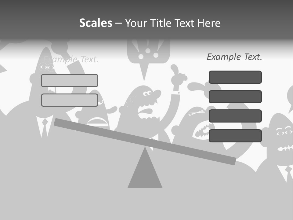 Group Fight Fingers PowerPoint Template