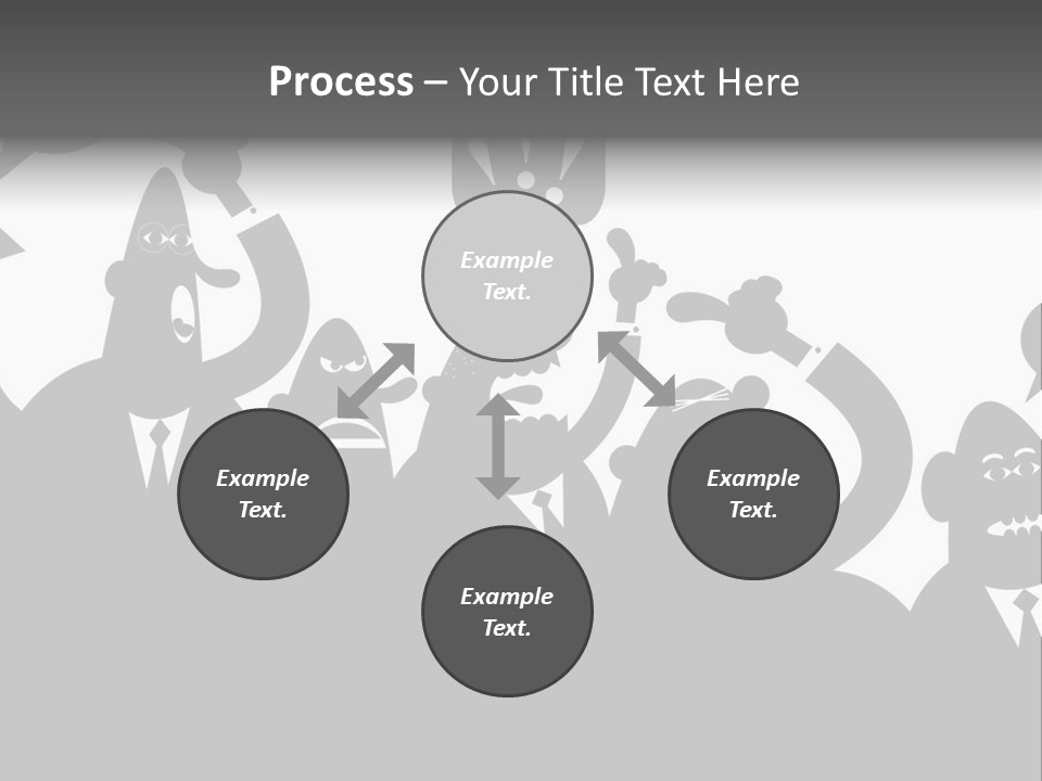 Group Fight Fingers PowerPoint Template