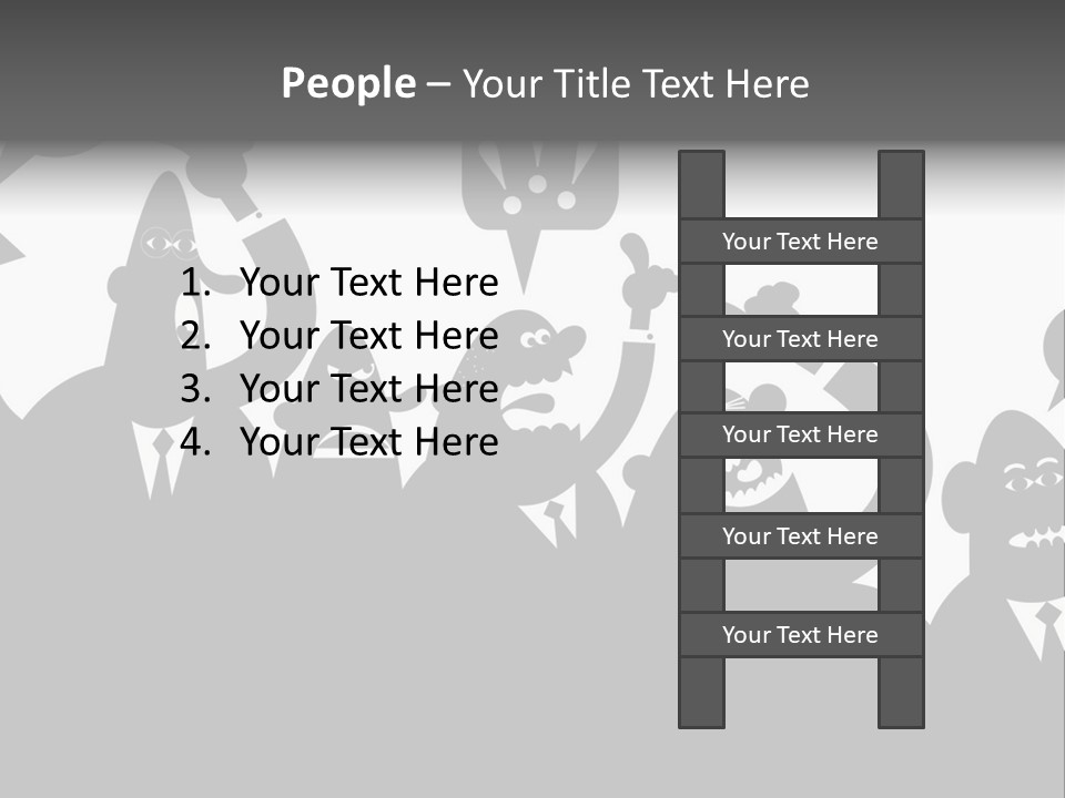 Group Fight Fingers PowerPoint Template