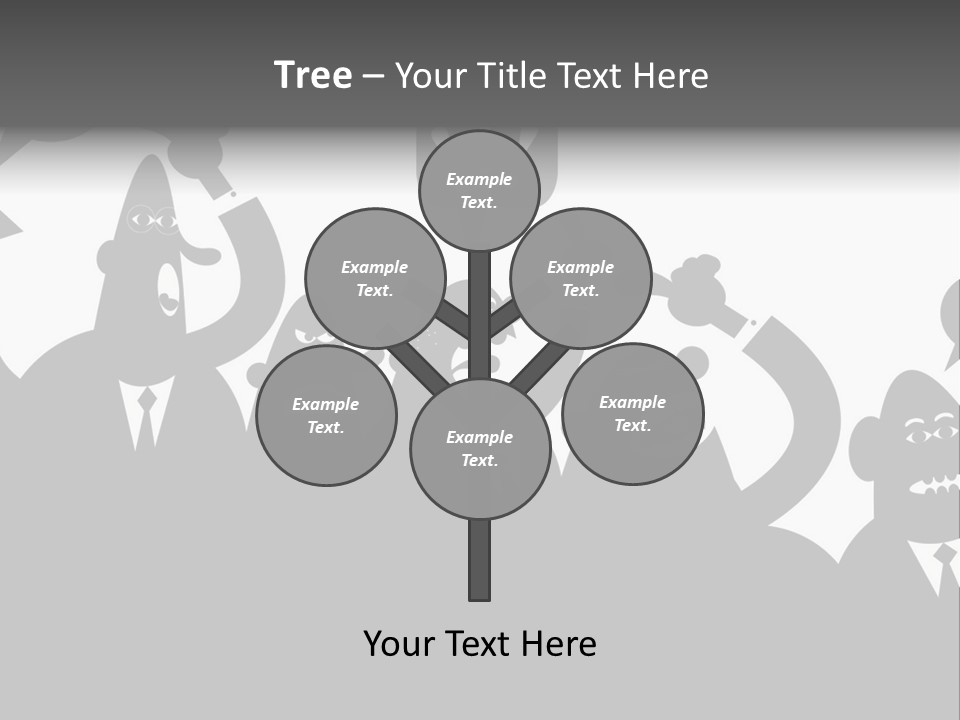 Group Fight Fingers PowerPoint Template