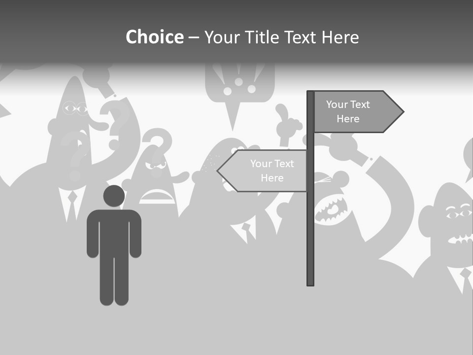 Group Fight Fingers PowerPoint Template