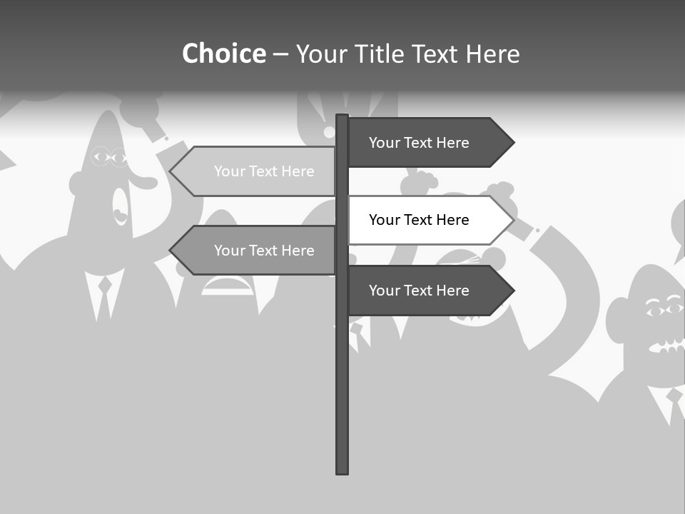 Group Fight Fingers PowerPoint Template