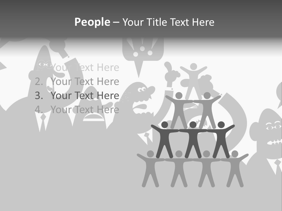 Group Fight Fingers PowerPoint Template