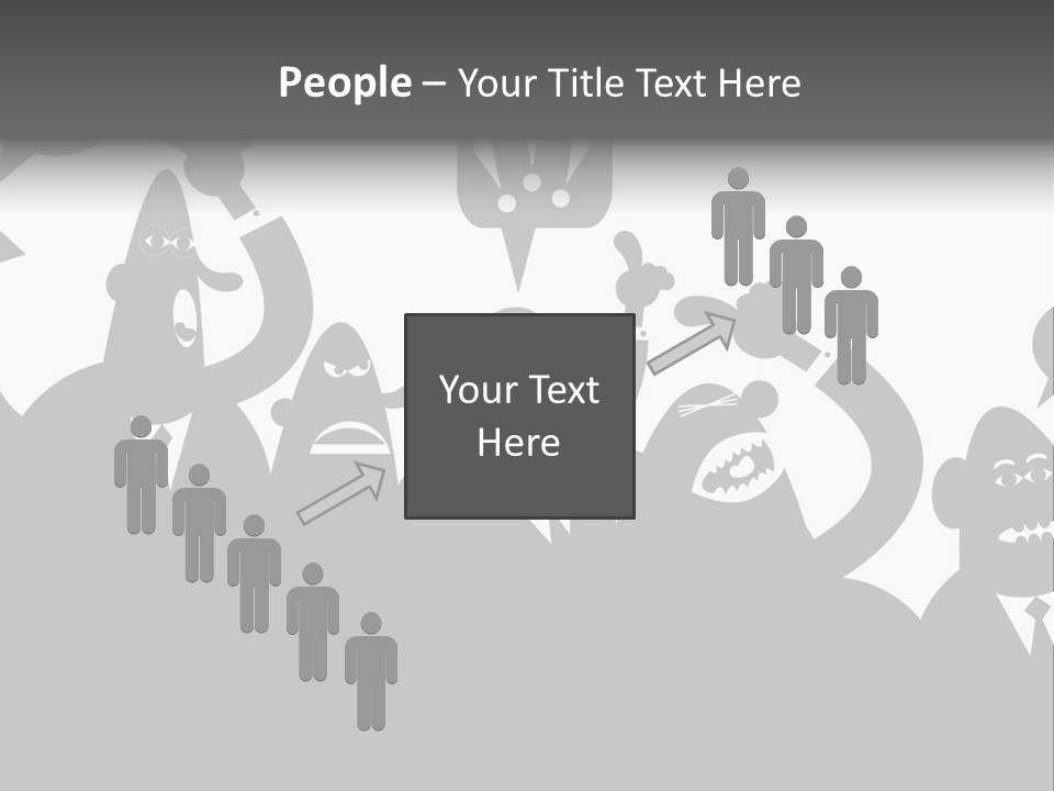 Group Fight Fingers PowerPoint Template