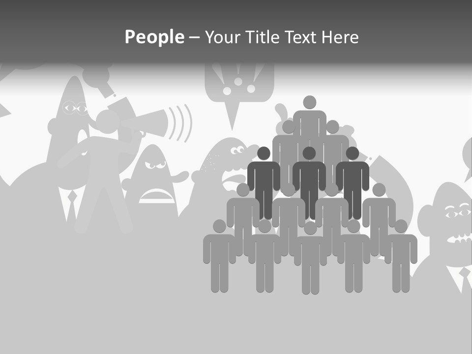Group Fight Fingers PowerPoint Template