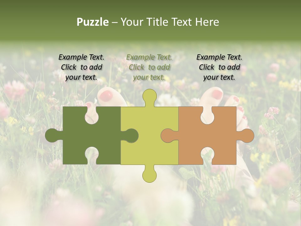 Park Barefoot Pampering PowerPoint Template