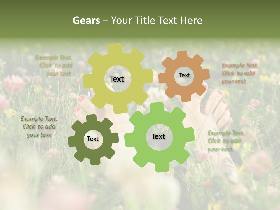 Park Barefoot Pampering PowerPoint Template