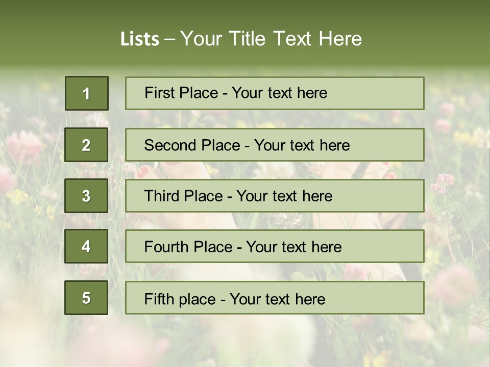 Park Barefoot Pampering PowerPoint Template