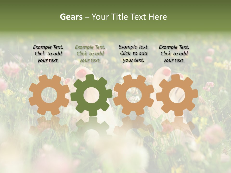 Park Barefoot Pampering PowerPoint Template