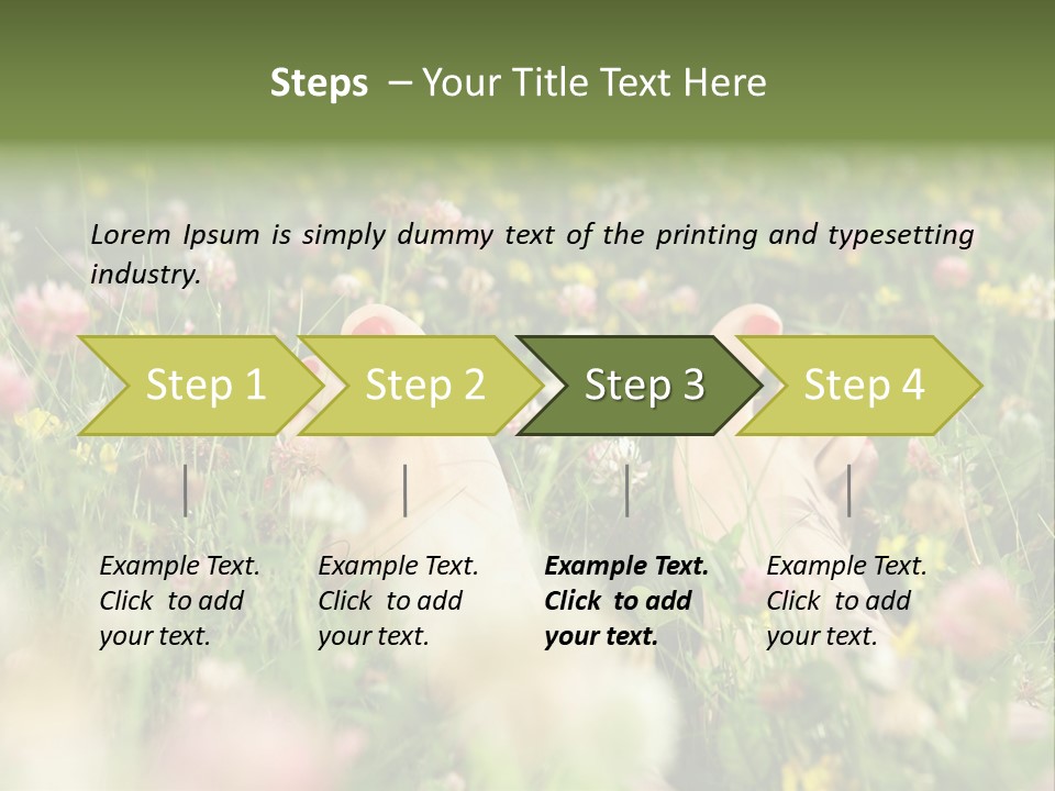 Park Barefoot Pampering PowerPoint Template
