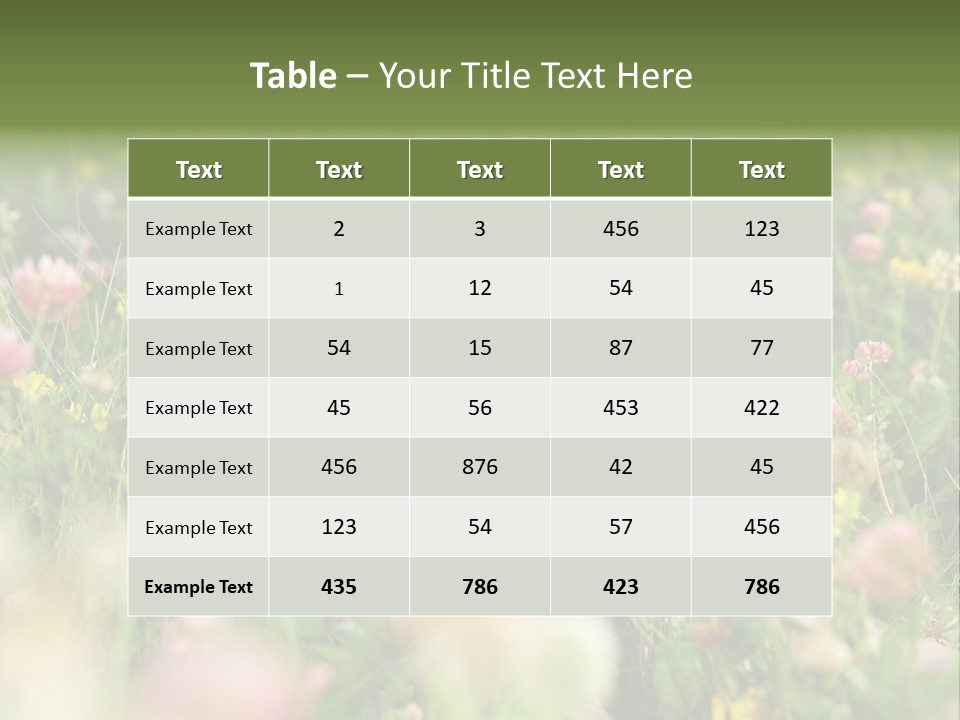 Park Barefoot Pampering PowerPoint Template