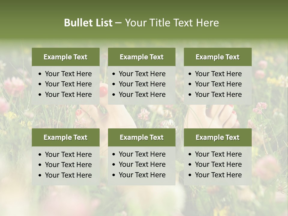 Park Barefoot Pampering PowerPoint Template