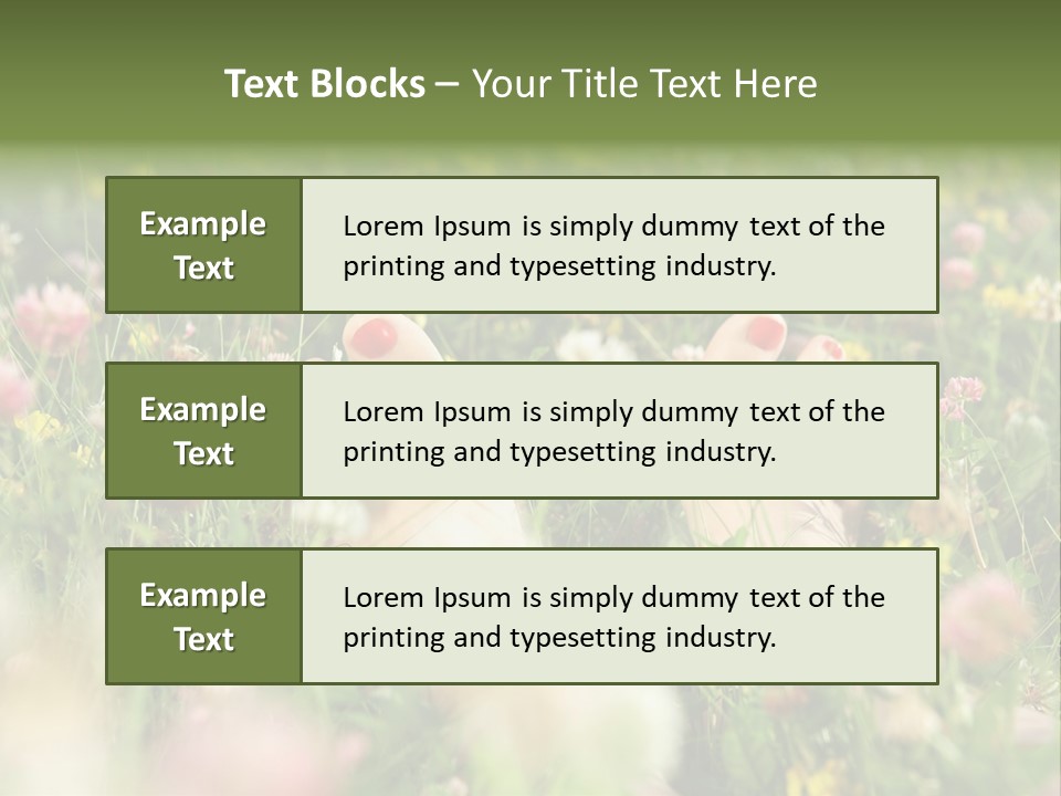 Park Barefoot Pampering PowerPoint Template