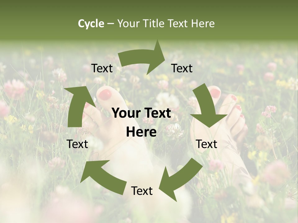 Park Barefoot Pampering PowerPoint Template