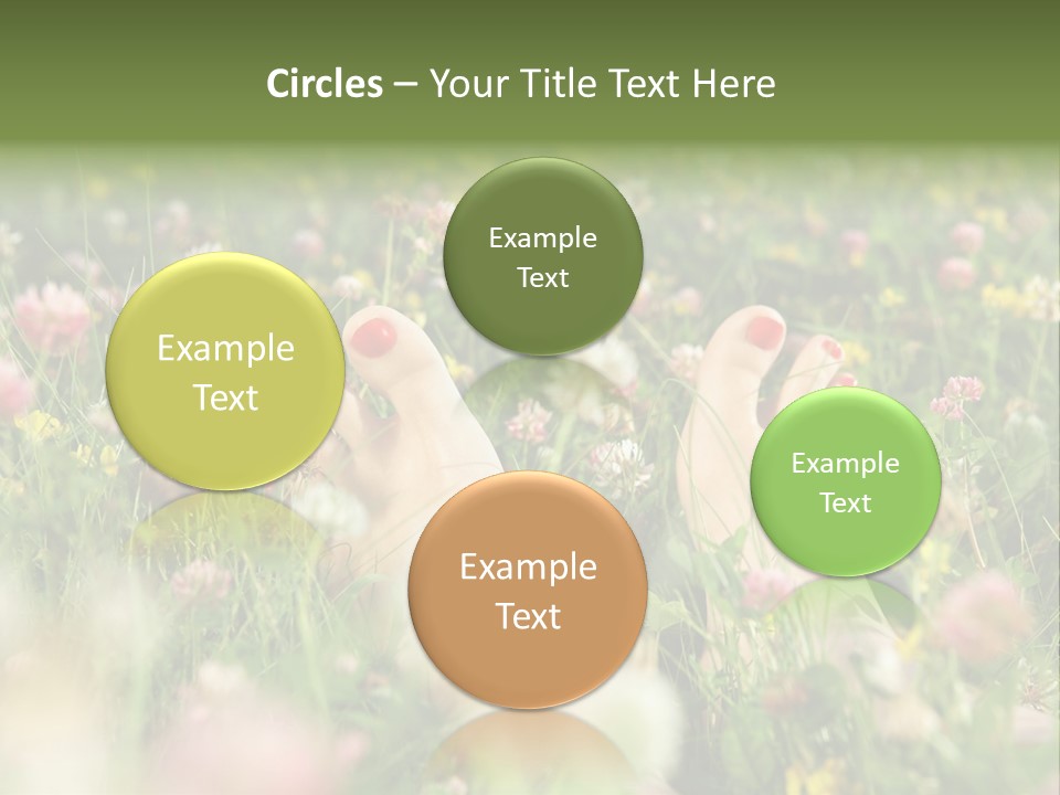 Park Barefoot Pampering PowerPoint Template