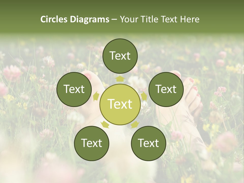 Park Barefoot Pampering PowerPoint Template