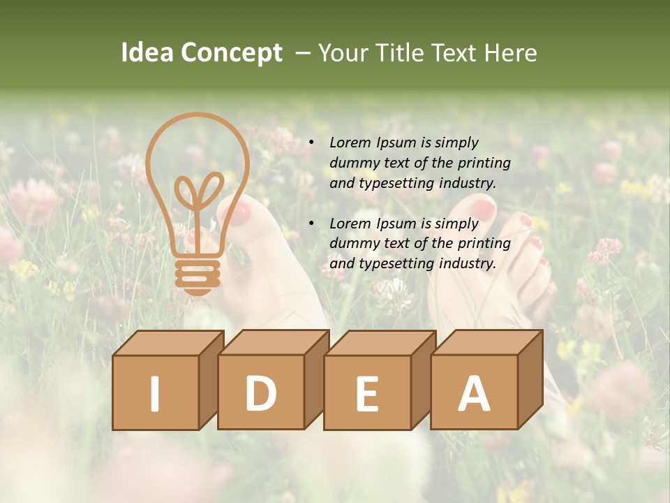 Park Barefoot Pampering PowerPoint Template