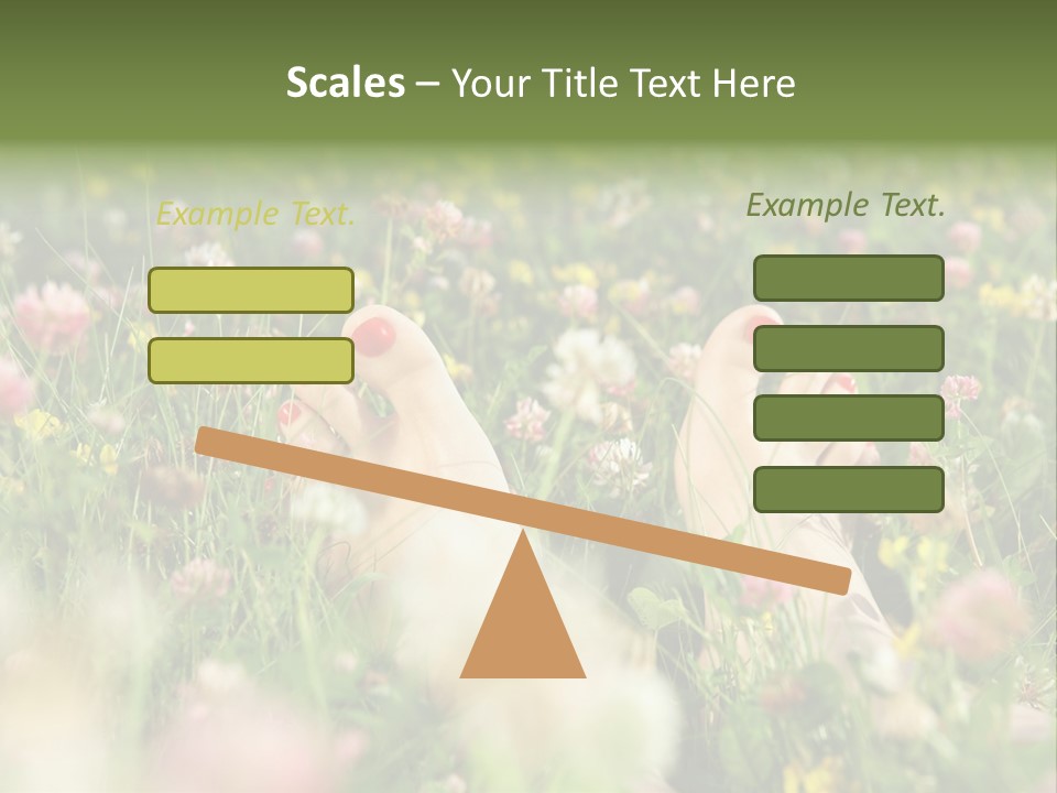 Park Barefoot Pampering PowerPoint Template