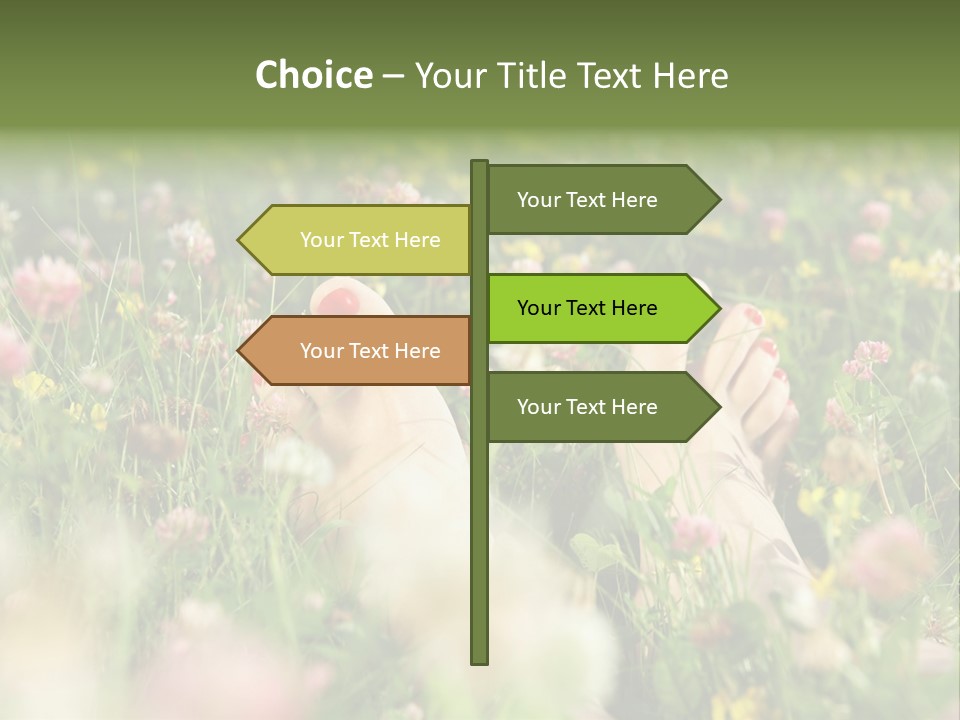 Park Barefoot Pampering PowerPoint Template