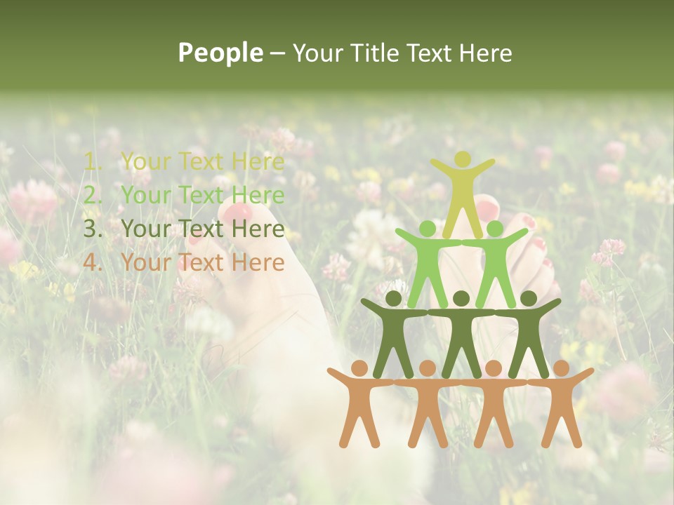 Park Barefoot Pampering PowerPoint Template