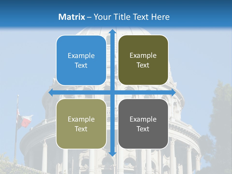 A White Building With A Blue Sky In The Background PowerPoint Template