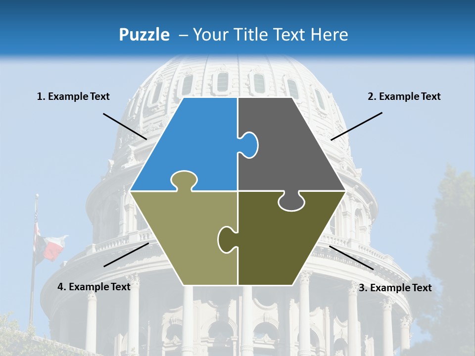 A White Building With A Blue Sky In The Background PowerPoint Template