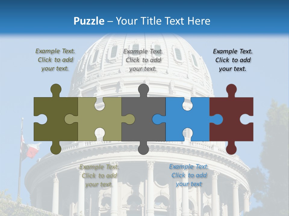 A White Building With A Blue Sky In The Background PowerPoint Template