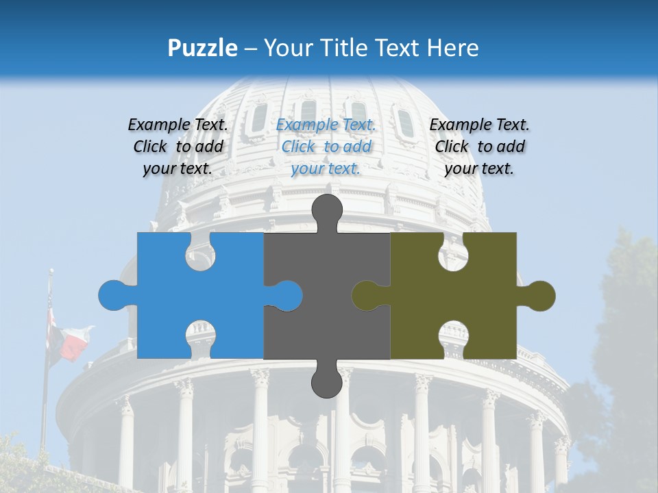 A White Building With A Blue Sky In The Background PowerPoint Template