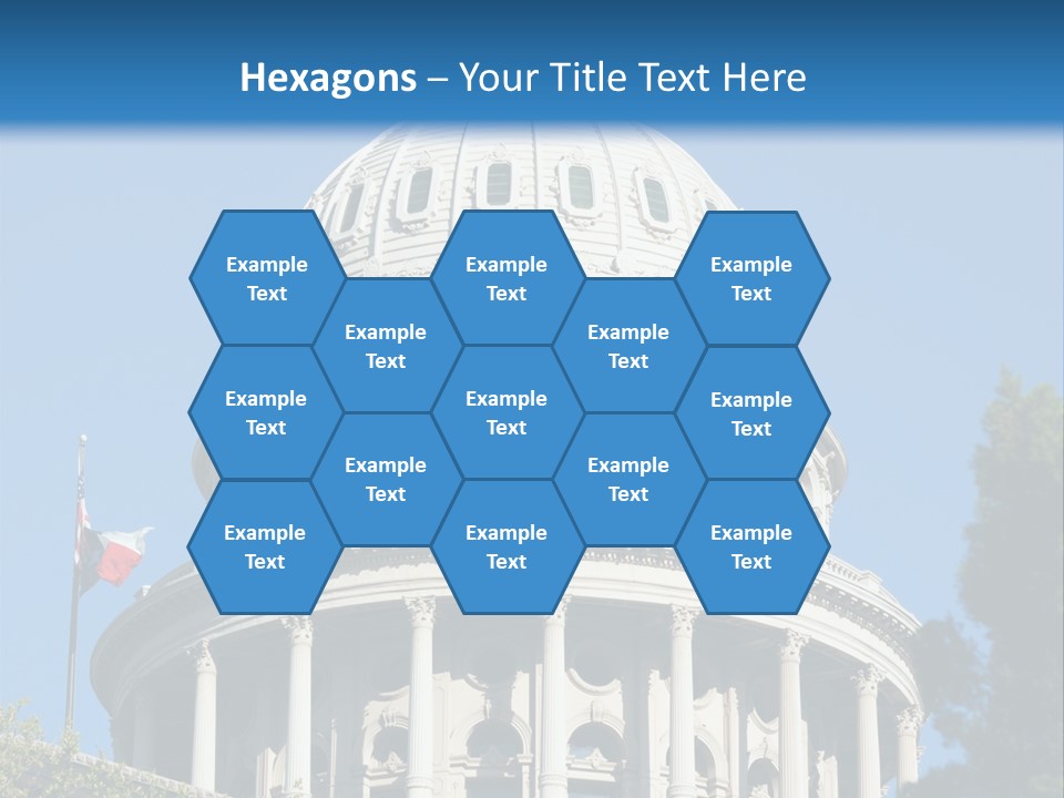 A White Building With A Blue Sky In The Background PowerPoint Template