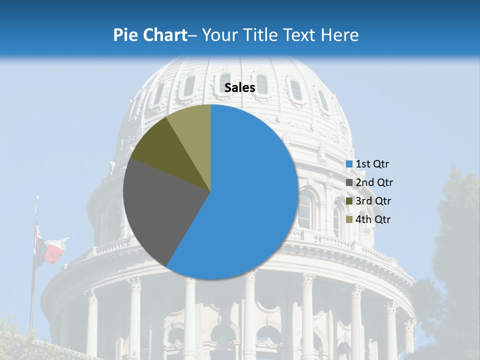 A White Building With A Blue Sky In The Background PowerPoint Template