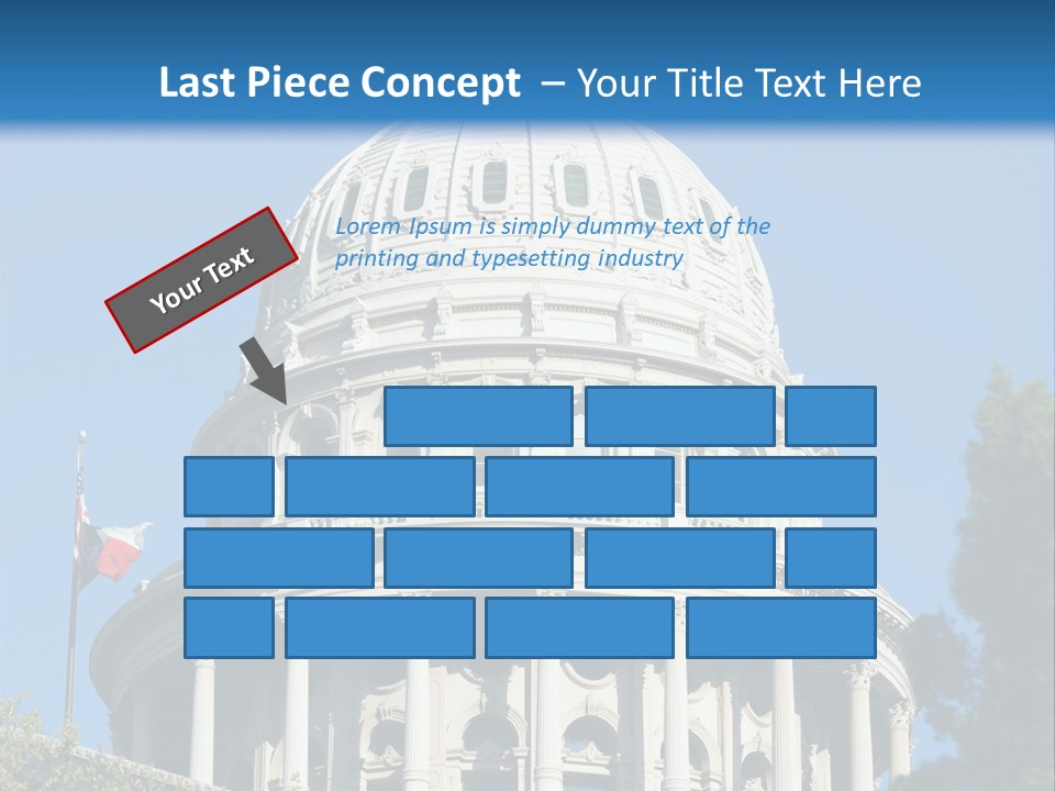 A White Building With A Blue Sky In The Background PowerPoint Template