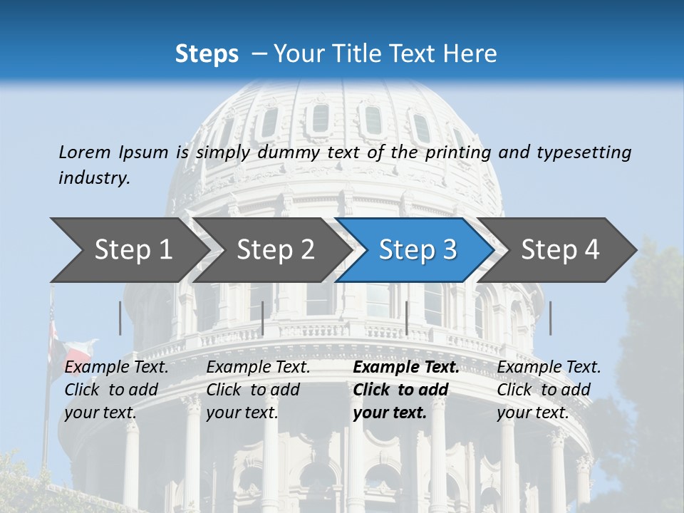 A White Building With A Blue Sky In The Background PowerPoint Template