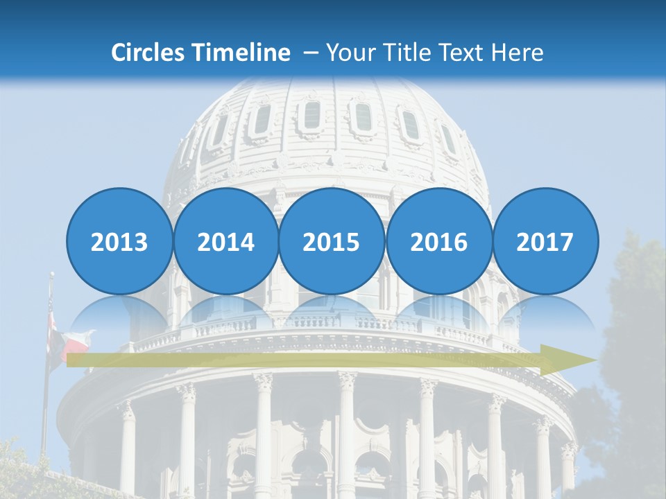 A White Building With A Blue Sky In The Background PowerPoint Template