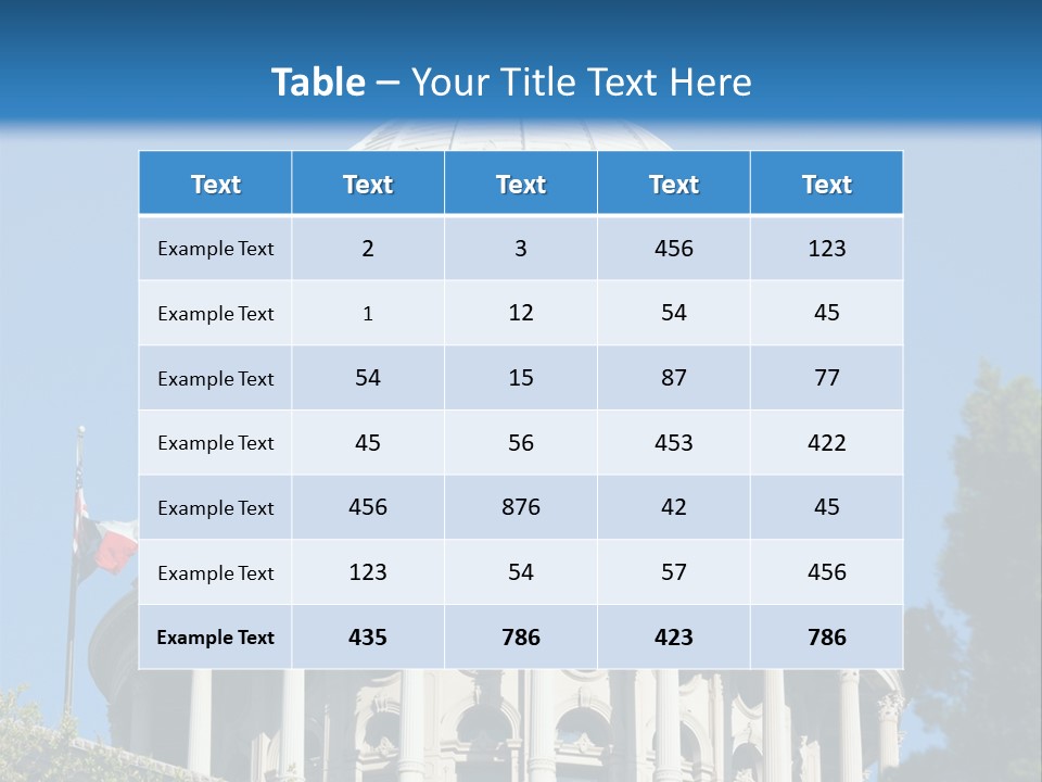 A White Building With A Blue Sky In The Background PowerPoint Template